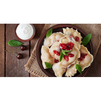 Вареники с вишней, 800г (Продукт нашей линии высшего качества! Цех ручной работы)